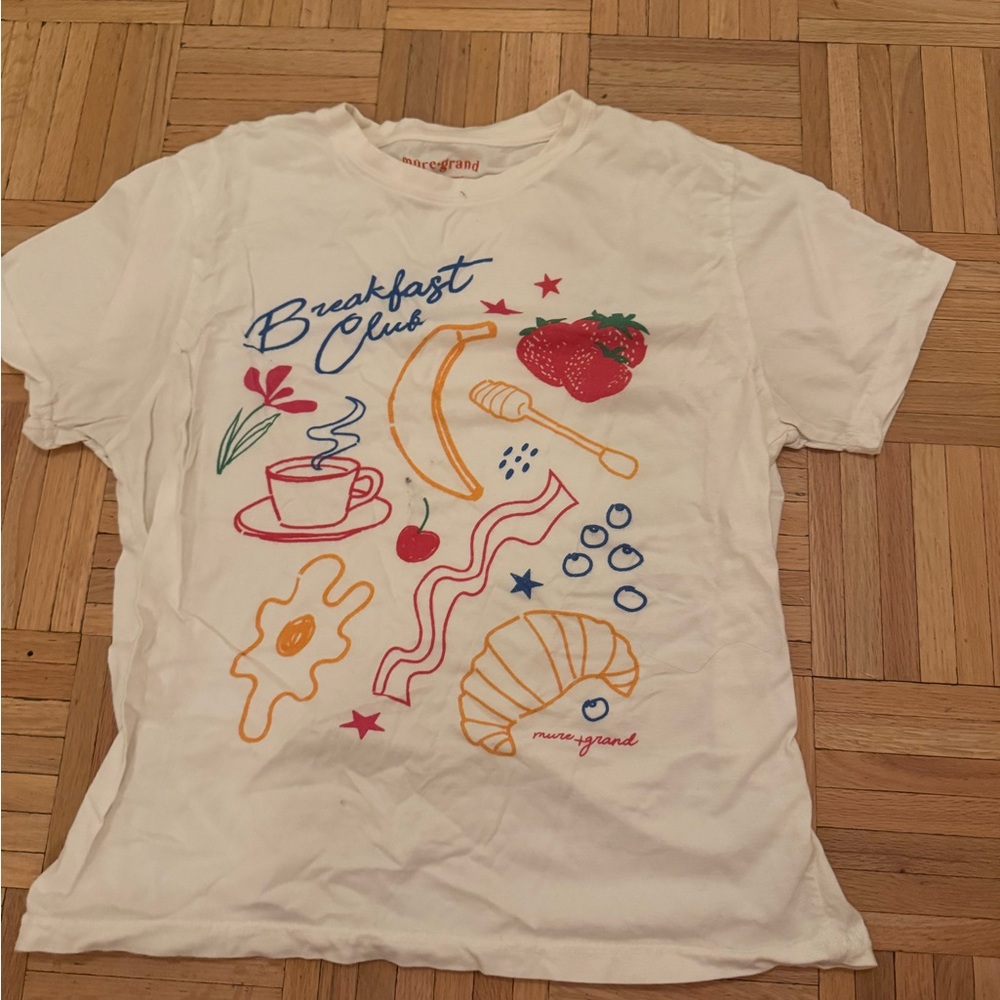 Breakfast Club' White Graphic Tee